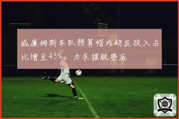 威廉姆斯车队预算帽内研发投入占比增至45%，力求摆脱垫底