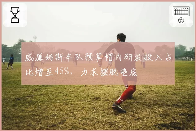威廉姆斯车队预算帽内研发投入占比增至45%，力求摆脱垫底